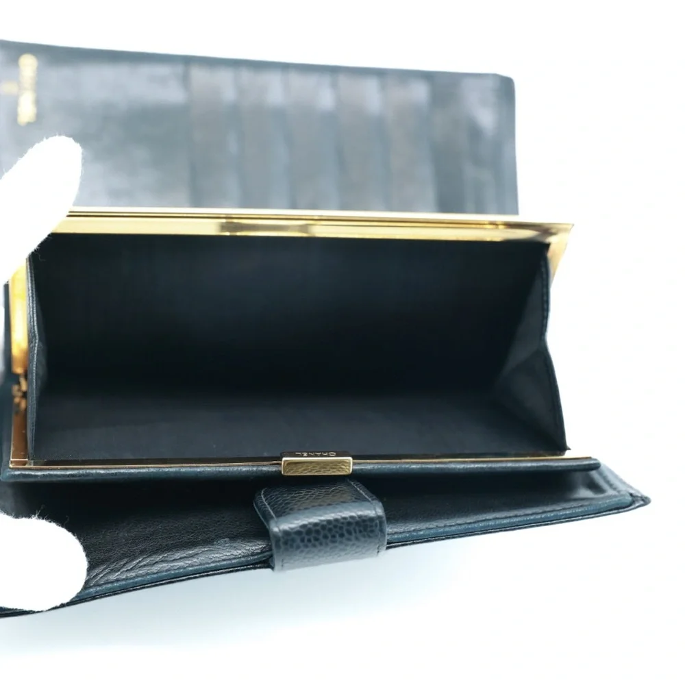 Chanel Black Caviar Leather Wallet